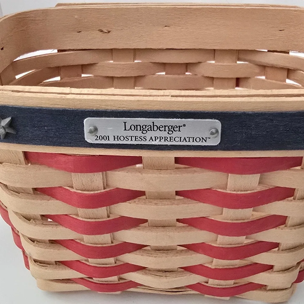 Longaberger 2001 Hostess Appreciation Basket Red White Blue Patriotic Star Liner
